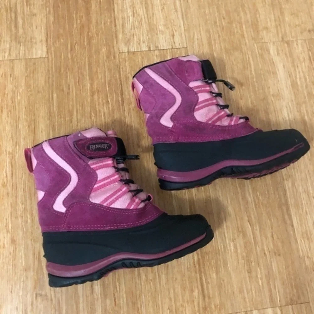 Girls Ranger Snow Boots sz 8 with Dupont‎ Thermal light. Winter Rain Boots
